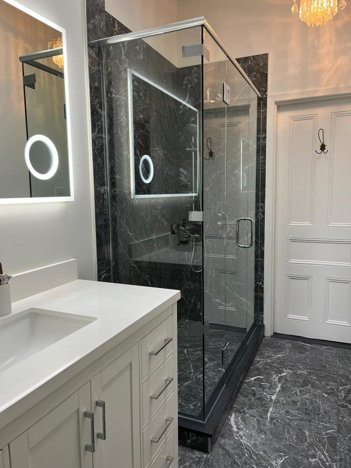 Fabrication douche en verre Laval